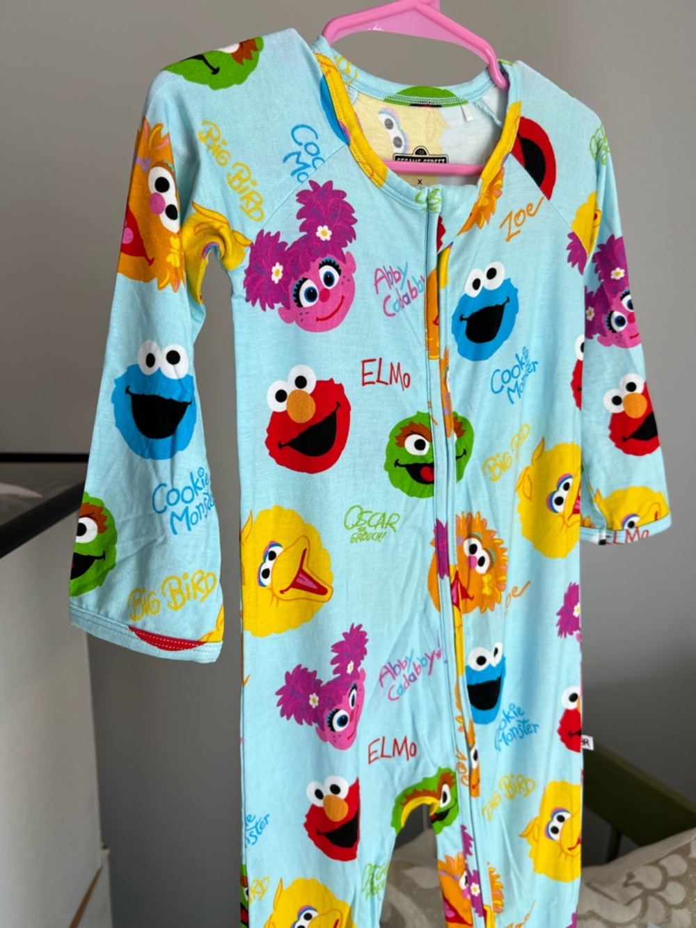Bums & Roses Sesame Street Bamboo Footless Zippy Pajamas Size 2T - Picture 3 of 6